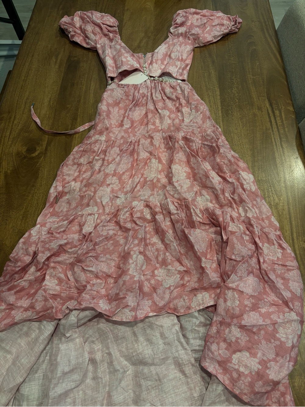 V. Chapman pink floral dress